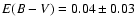 ${E(B-V)}=0.04\pm0.03$