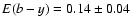 ${E(b-y)}=0.14\pm0.04$