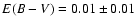 ${E(B-V)}=0.01\pm0.01$