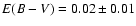$ {E(B-V)}=0.02\pm0.01$