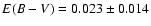 ${E(B-V)}=0.023\pm0.014$