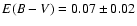 ${E(B-V)}=0.07\pm0.02$