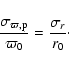 \begin{displaymath}\frac{\sigma_{\varpi,{\rm p}}}{\varpi_0} = \frac{\sigma_r}{r_0}\cdot
\end{displaymath}