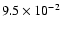 $9.5\times10^{-2}$