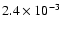 $2.4\times10^{-3}$