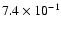 $7.4\times10^{-1}$