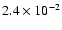 $2.4\times10^{-2}$