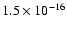 $1.5\times10^{-16}$