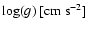 $\log(g)~[{\rm cm~s^{-2}}]$