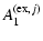 $\displaystyle A^{({\rm ex},j)}_1$
