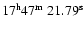 $17^{\rm {h}}47^{\rm {m}}~21.79^{\rm {s}}$