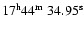 $17^{\rm {h}}44^{\rm {m}}~34.95^{\rm {s}}$