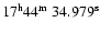 $17^{\rm {h}}44^{\rm {m}}~34.979^{\rm {s}}$