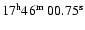 $17^{\rm {h}}46^{\rm {m}}~00.75^{\rm {s}}$