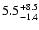 $\rm 5.5^{+8.5}_{-1.4}$