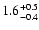 $\rm 1.6^{+0.5}_{-0.4}$