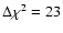 $\Delta\chi^2 = 23$