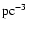 ${\rm pc^{-3}}$
