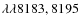 $\lambda\lambda8183, 8195$