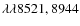 $\lambda\lambda8521, 8944$