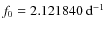 $f_0=2.121840~{\rm d}^{-1}$