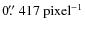 $0\hbox{$.\!\!^{\prime\prime}$ }417\ {\rm pixel}^{-1}$