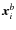 $\vec{x}_{i}^{b}$