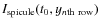 $I_{{\rm spicule}}(t_0, y_{n{\rm th~row}})$
