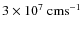 $ 3\times 10^7~\rm {cm s^{-1}}$