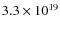 $ 3.3\times 10^{19}$