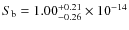 $S_{\rm b}=1.00^{+0.21}_{-0.26}\times10^{-14}$