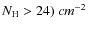 $N_{\rm H}> 24)~cm^{-2}$