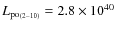 $L_{\rm po_{(2-10)}} = 2.8 \times
10^{40}$