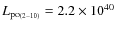 $L_{\rm po_{(2{-}10)}} = 2.2 \times 10^{40}$
