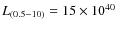 $L_{\rm (0.5{-}10)} = 15 \times 10^{40}$