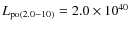 $L_{\rm po(2.0{-}10)} = 2.0 \times
10^{40}$