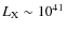 $L\rm _X \sim 10^{41}$