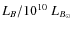 $L_{B}/10^{10}~L_{B_\odot}$
