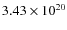 $3.43 \times 10^{20}$