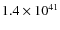 $1.4 \times 10^{41}$