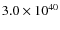 $3.0 \times 10^{40}$