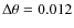 $\Delta \theta=0.012$