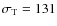 $\sigma_{\rm T}=131$