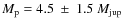$M_{\rm p} = 4.5~\pm~1.5~M_{\rm {jup}}$