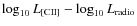 $\log_{10} L_{\rm [CII]} -
\log_{10} L_{\rm radio}$