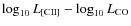 $\log_{10} L_{\rm [CII]}-\log_{10} L_{\rm CO}$