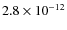 $2.8\times10^{-12}$