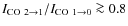 $I_{{\rm CO}~2\rightarrow1}/I_{{\rm
CO}~1\rightarrow0}\ga0.8$