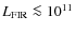 $L_{\rm
FIR}\la 10^{11}$