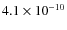 $4.1\times10^{-10}$